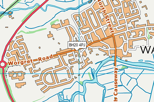 BH20 4PJ map - OS VectorMap District (Ordnance Survey)