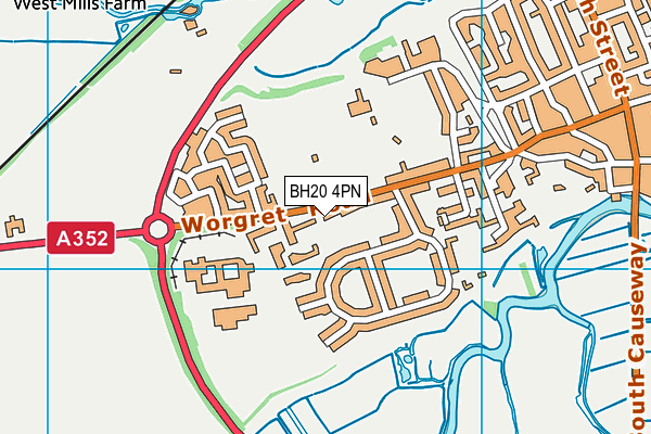 BH20 4PN map - OS VectorMap District (Ordnance Survey)