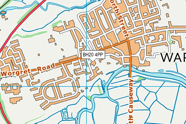 BH20 4PP map - OS VectorMap District (Ordnance Survey)