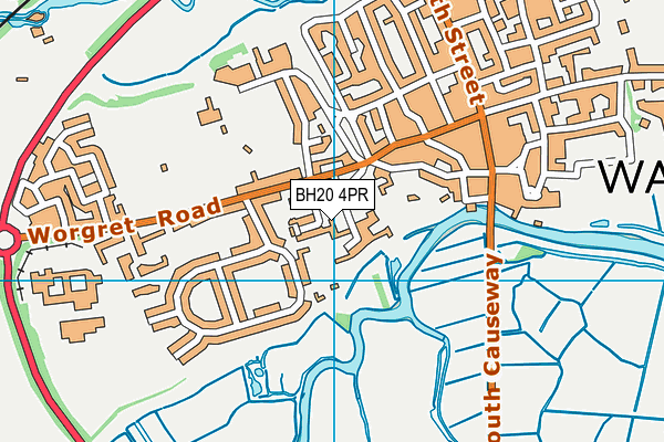 BH20 4PR map - OS VectorMap District (Ordnance Survey)