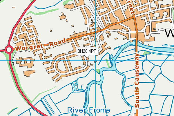 BH20 4PT map - OS VectorMap District (Ordnance Survey)