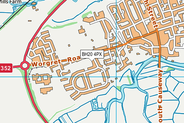 BH20 4PX map - OS VectorMap District (Ordnance Survey)
