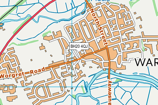 BH20 4QJ map - OS VectorMap District (Ordnance Survey)