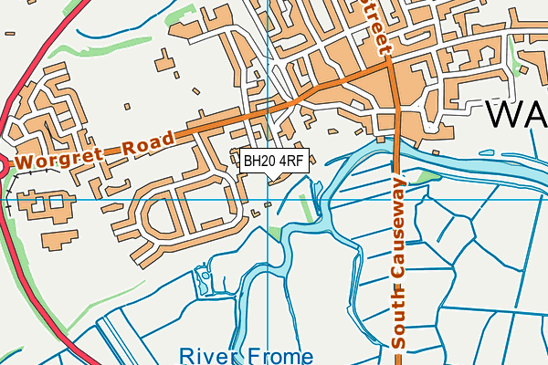 BH20 4RF map - OS VectorMap District (Ordnance Survey)