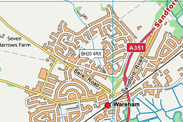 BH20 4RX map - OS VectorMap District (Ordnance Survey)