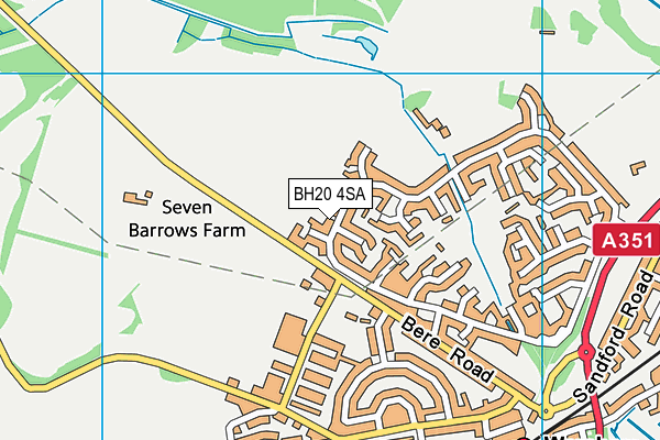 BH20 4SA map - OS VectorMap District (Ordnance Survey)
