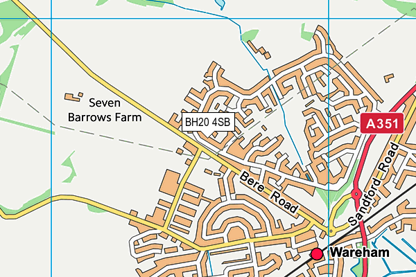 BH20 4SB map - OS VectorMap District (Ordnance Survey)