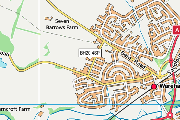 BH20 4SP map - OS VectorMap District (Ordnance Survey)