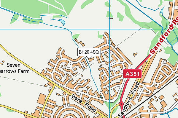 BH20 4SQ map - OS VectorMap District (Ordnance Survey)