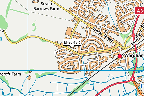 BH20 4SR map - OS VectorMap District (Ordnance Survey)