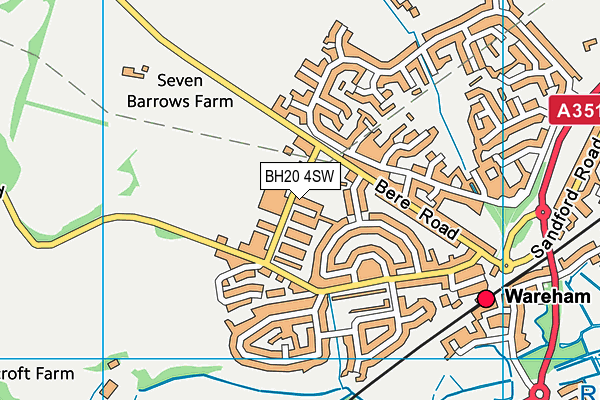 BH20 4SW map - OS VectorMap District (Ordnance Survey)