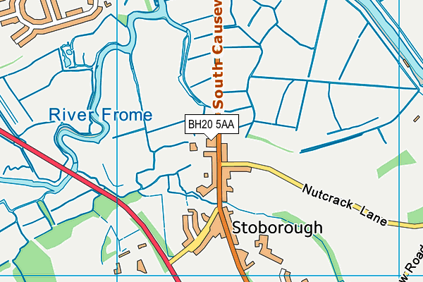 BH20 5AA map - OS VectorMap District (Ordnance Survey)