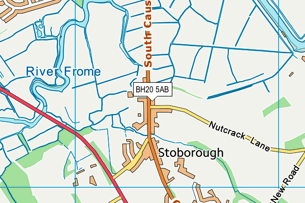 BH20 5AB map - OS VectorMap District (Ordnance Survey)