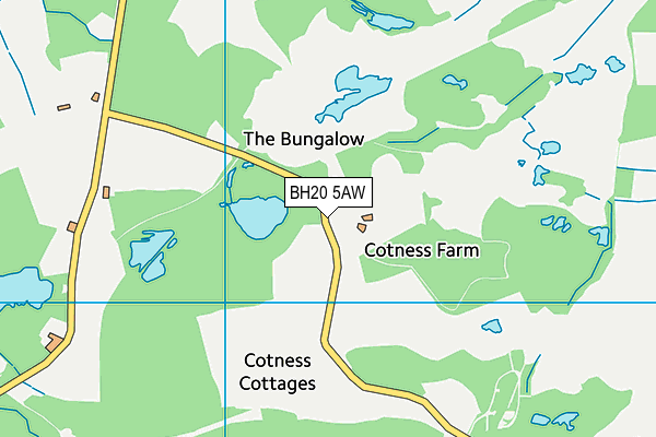 BH20 5AW map - OS VectorMap District (Ordnance Survey)