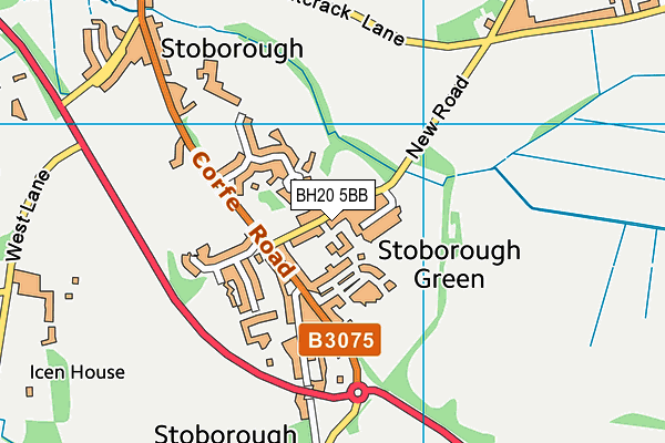 BH20 5BB map - OS VectorMap District (Ordnance Survey)