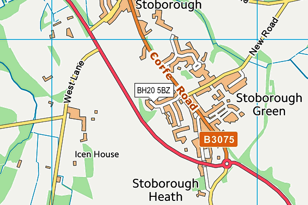 BH20 5BZ map - OS VectorMap District (Ordnance Survey)