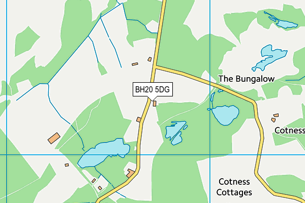 BH20 5DG map - OS VectorMap District (Ordnance Survey)