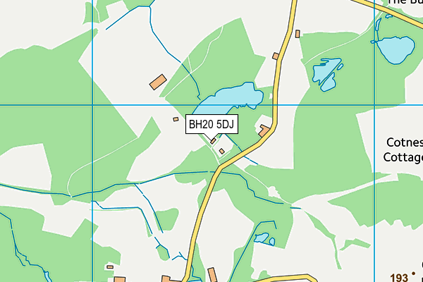 BH20 5DJ map - OS VectorMap District (Ordnance Survey)