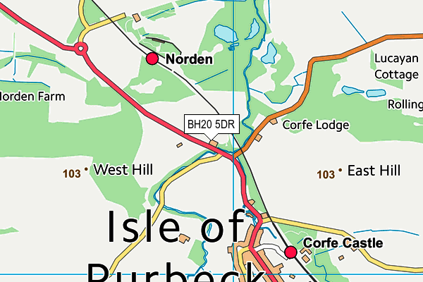 BH20 5DR map - OS VectorMap District (Ordnance Survey)