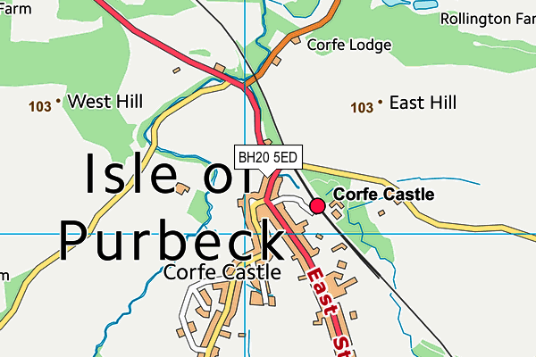 BH20 5ED map - OS VectorMap District (Ordnance Survey)