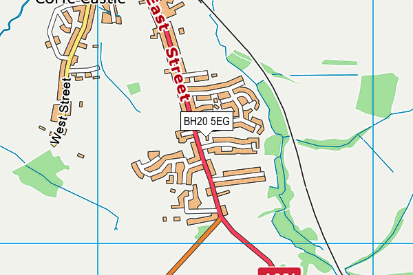 BH20 5EG map - OS VectorMap District (Ordnance Survey)