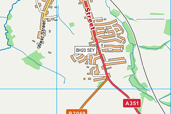 BH20 5EY map - OS VectorMap District (Ordnance Survey)