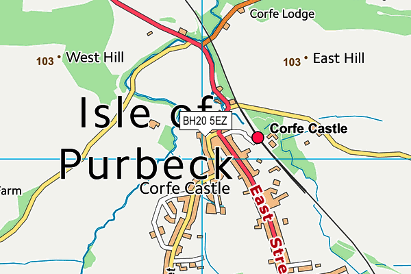 BH20 5EZ map - OS VectorMap District (Ordnance Survey)