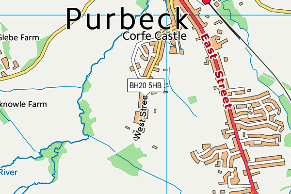 BH20 5HB map - OS VectorMap District (Ordnance Survey)