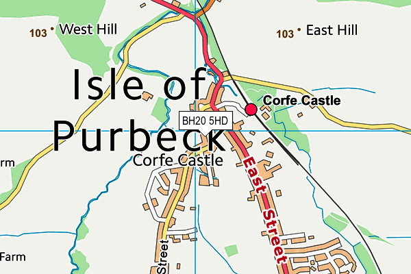 Map of THE GREEN GOAT CORFE CASTLE LIMITED at district scale