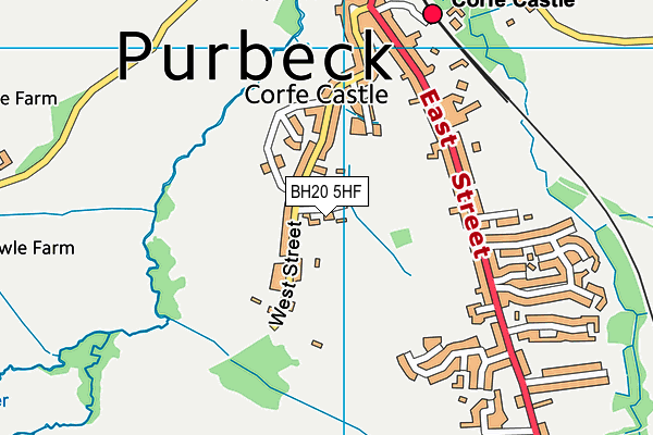 BH20 5HF map - OS VectorMap District (Ordnance Survey)