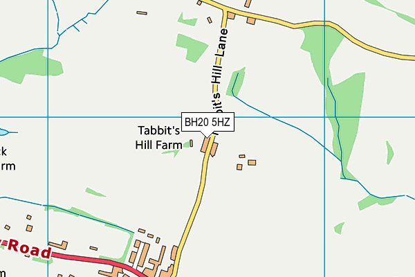 BH20 5HZ map - OS VectorMap District (Ordnance Survey)