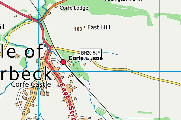 BH20 5JF map - OS VectorMap District (Ordnance Survey)