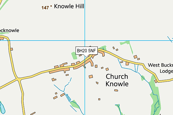 BH20 5NF map - OS VectorMap District (Ordnance Survey)