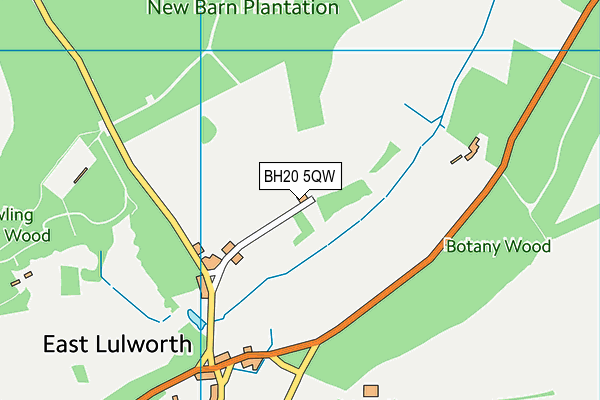 BH20 5QW map - OS VectorMap District (Ordnance Survey)