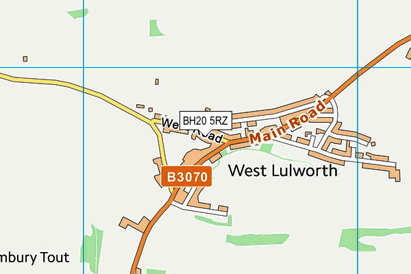 BH20 5RZ map - OS VectorMap District (Ordnance Survey)