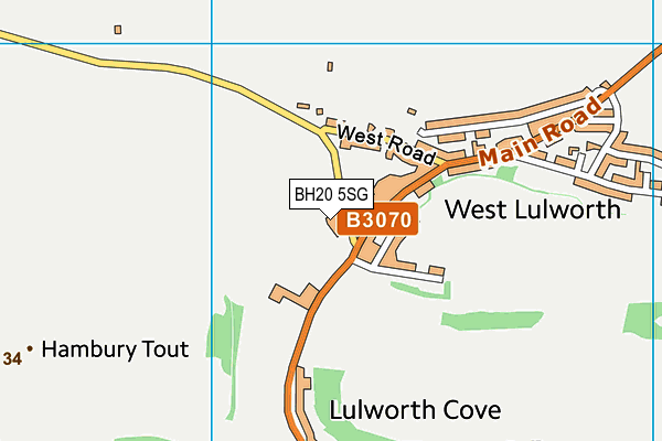 BH20 5SG map - OS VectorMap District (Ordnance Survey)