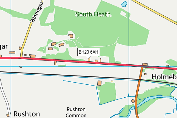 BH20 6AH map - OS VectorMap District (Ordnance Survey)