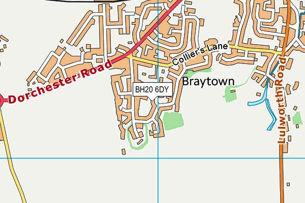 BH20 6DY map - OS VectorMap District (Ordnance Survey)