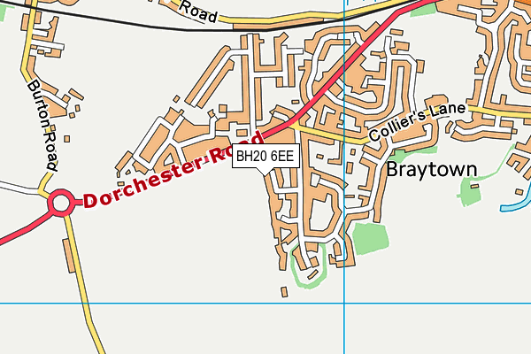 BH20 6EE map - OS VectorMap District (Ordnance Survey)