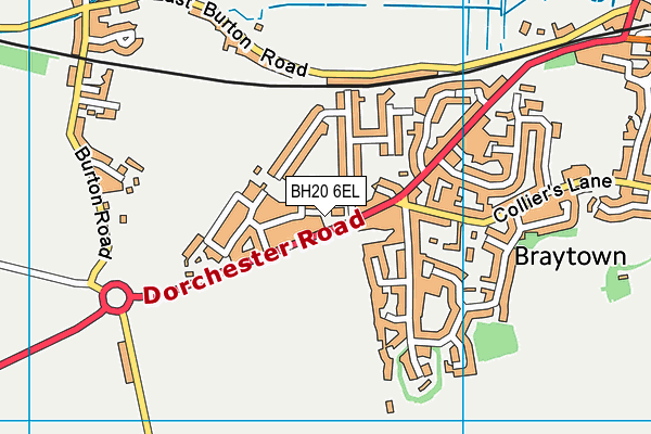BH20 6EL map - OS VectorMap District (Ordnance Survey)