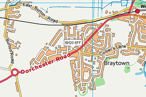 BH20 6FF map - OS VectorMap District (Ordnance Survey)