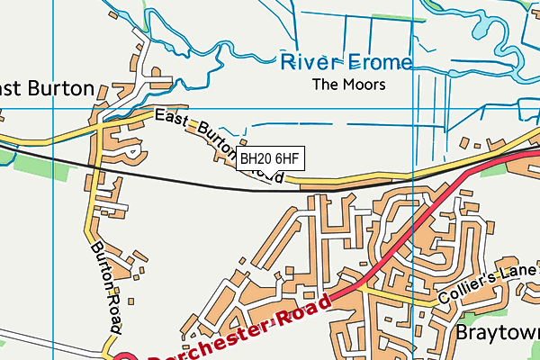BH20 6HF map - OS VectorMap District (Ordnance Survey)