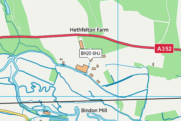BH20 6HJ map - OS VectorMap District (Ordnance Survey)