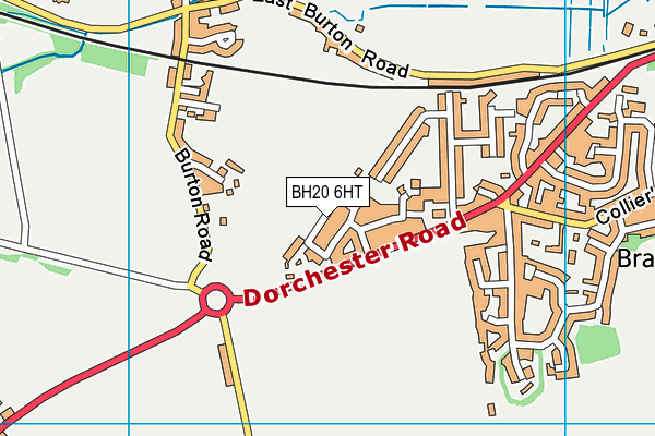 BH20 6HT map - OS VectorMap District (Ordnance Survey)