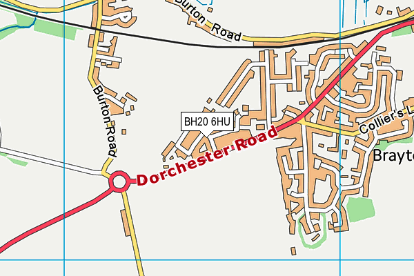 BH20 6HU map - OS VectorMap District (Ordnance Survey)