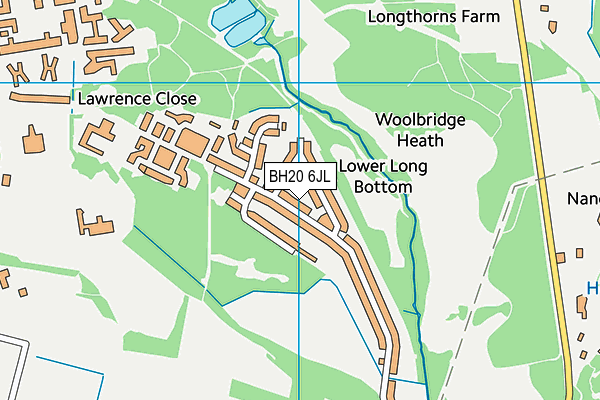 BH20 6JL map - OS VectorMap District (Ordnance Survey)