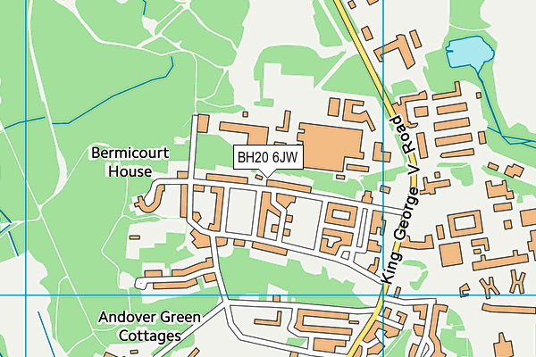 BH20 6JW map - OS VectorMap District (Ordnance Survey)
