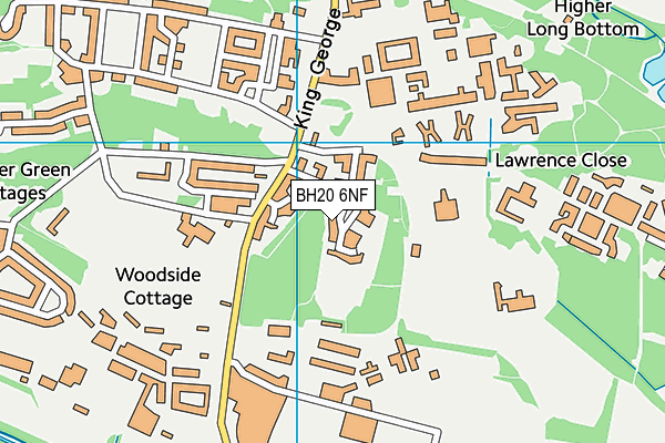 BH20 6NF map - OS VectorMap District (Ordnance Survey)