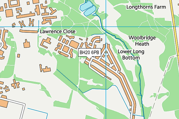 BH20 6PB map - OS VectorMap District (Ordnance Survey)