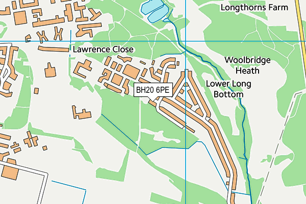 BH20 6PE map - OS VectorMap District (Ordnance Survey)